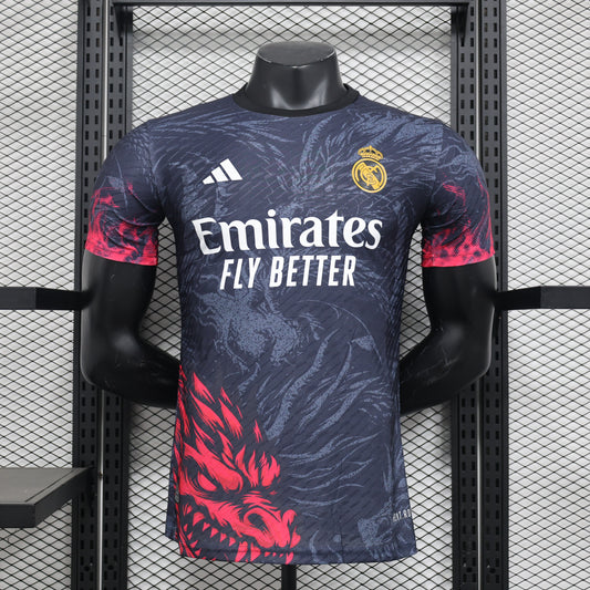 24/25 Real Madrid Black/Pink Dragon Special Jersey