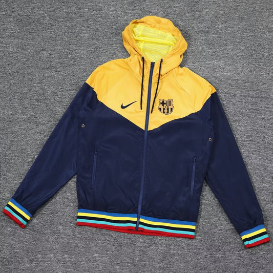 23/24 Barcelona Royal Blue and Yellow Windbreaker