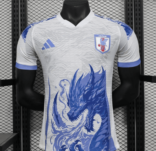 2024 Japan White With Blue Dragon Jersey Player Version