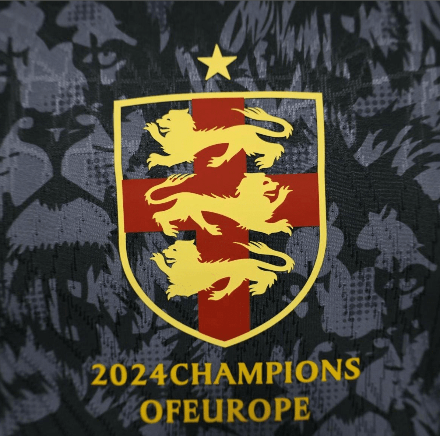 2024 England Comma Football Champions Of Europe Jersey Player Version