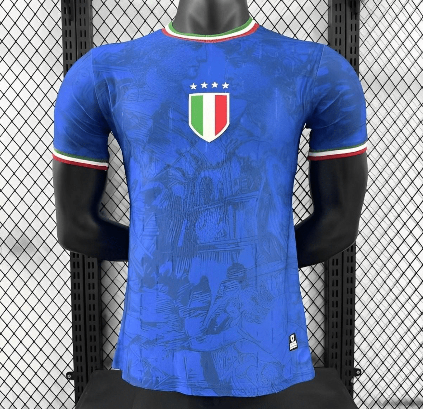 2024 Italy Michelangelo Blue Special Training Jersey Player Version