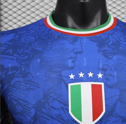 2024 Italy Michelangelo Blue Special Training Jersey Player Version