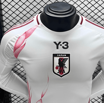 2024 Japan Away White Long Sleeve Jersey Player Version