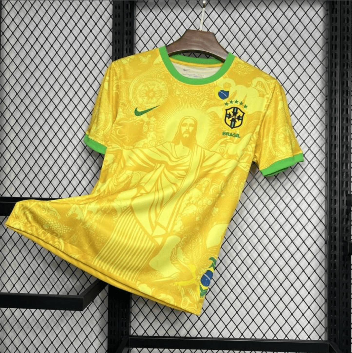 2024 Brazil Christ Yellow Goalkeeper Special Jersey