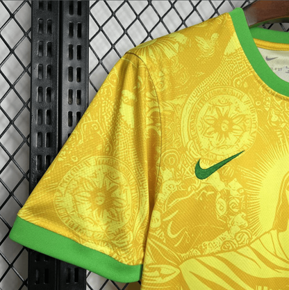 2024 Brazil Christ Yellow Goalkeeper Special Jersey