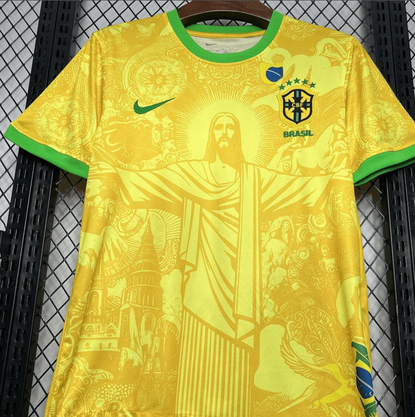 2024 Brazil Christ Yellow Goalkeeper Special Jersey