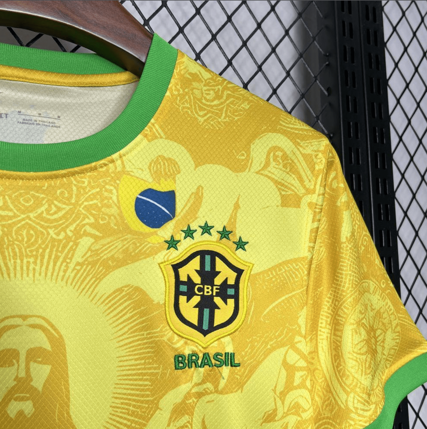 2024 Brazil Christ Yellow Goalkeeper Special Jersey