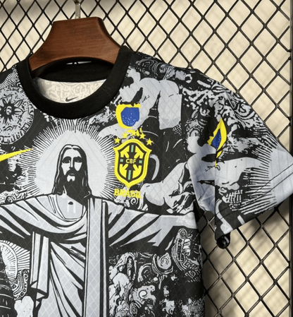 2024 Brazil Kids Christ The Redeemer Grey Special Jersey