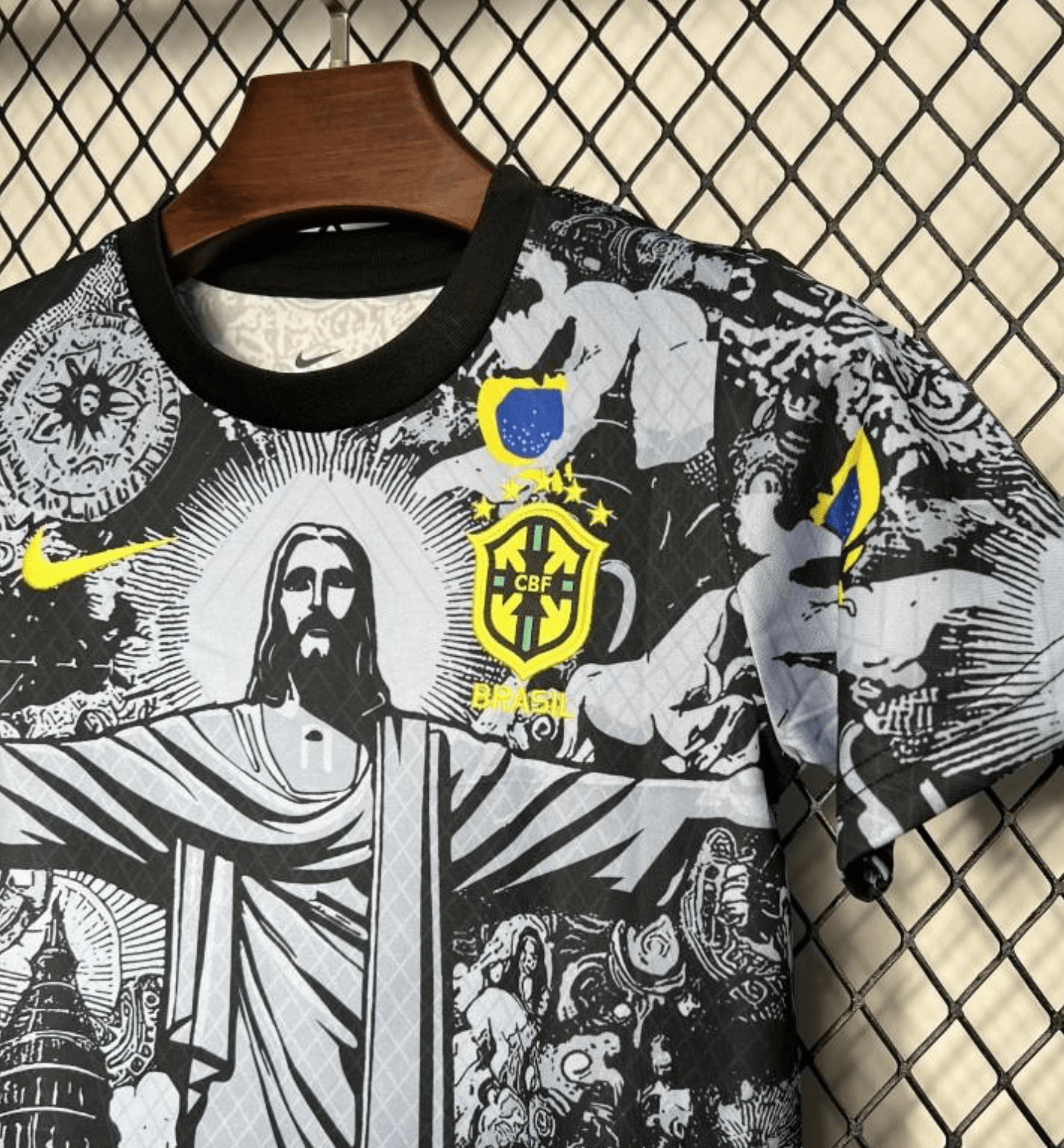 2024 Brazil Kids Christ The Redeemer Grey Special Jersey