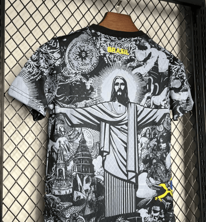 2024 Brazil Kids Christ The Redeemer Grey Special Jersey