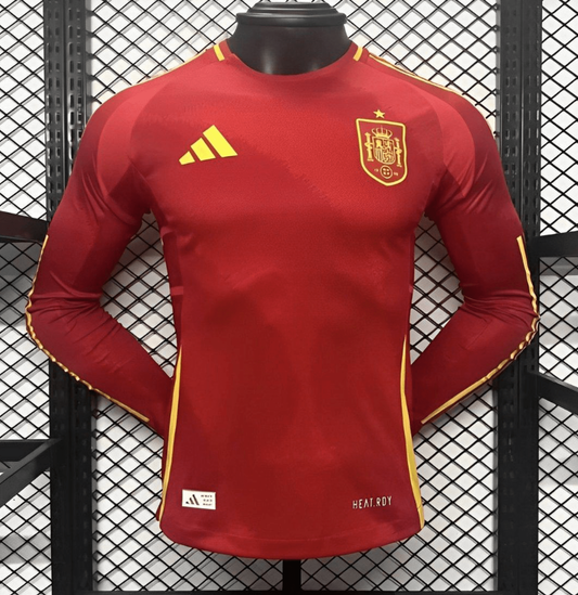 2024 Spain Home Long Sleeve Jersey Player Version