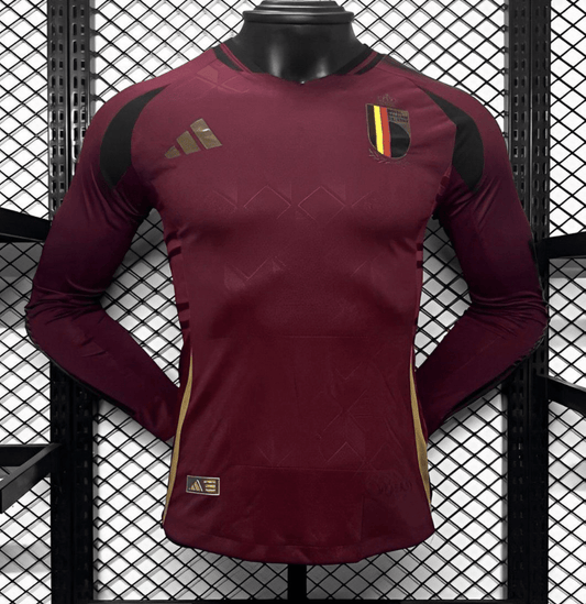 2024 Belgium Home Sleeve Jersey Player Version