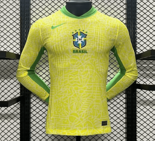 2024 Brazil Home Long Sleeve Jersey