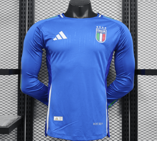 2024 Italy Away White Long Sleeve Jersey