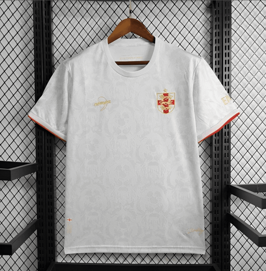 2024 England Comma White Footbal Jersey