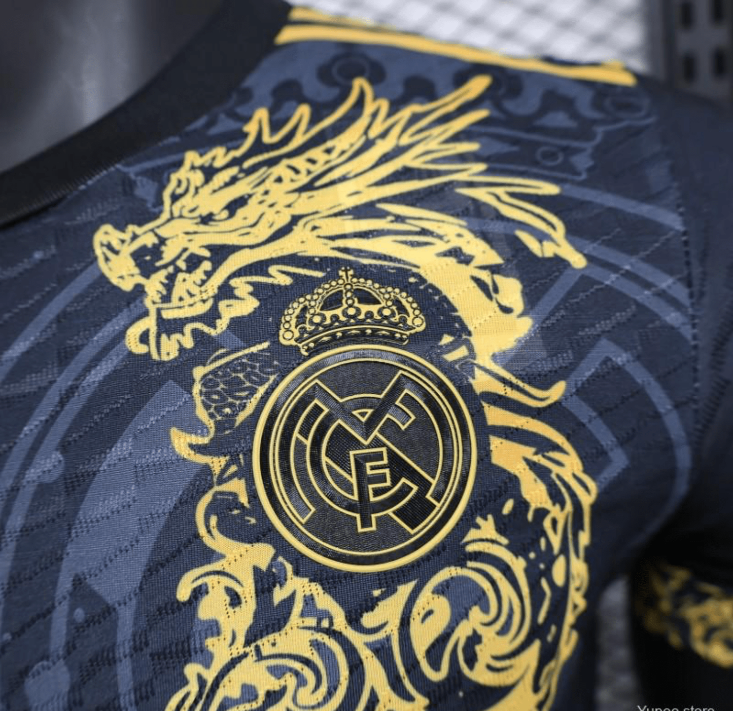 24/25 Real Madrid Black Jersey With Golden Dragon