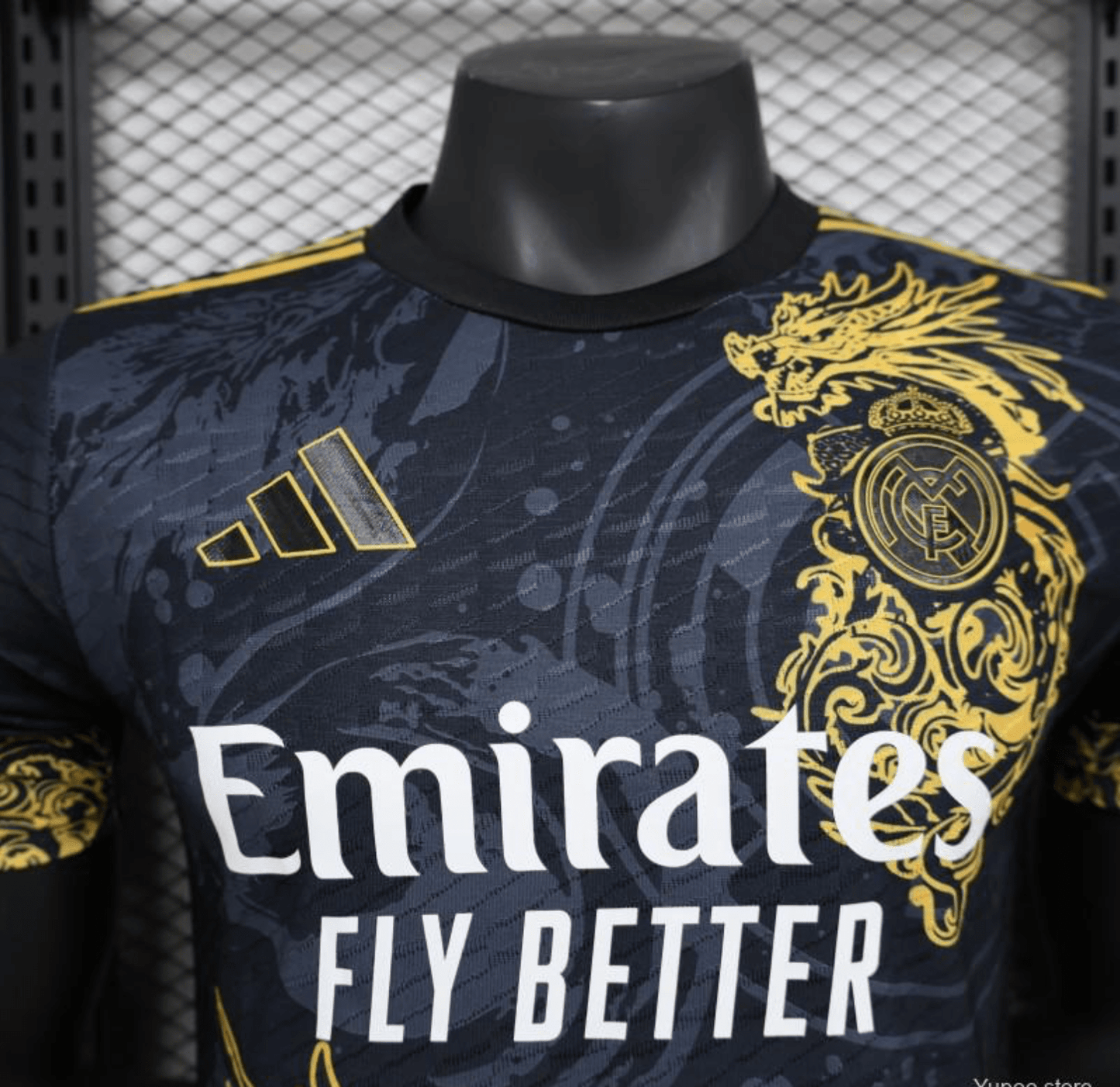 24/25 Real Madrid Black Jersey With Golden Dragon