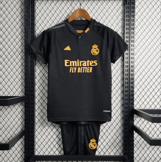 23/24 Kids Real Madrid Third Black Jersey