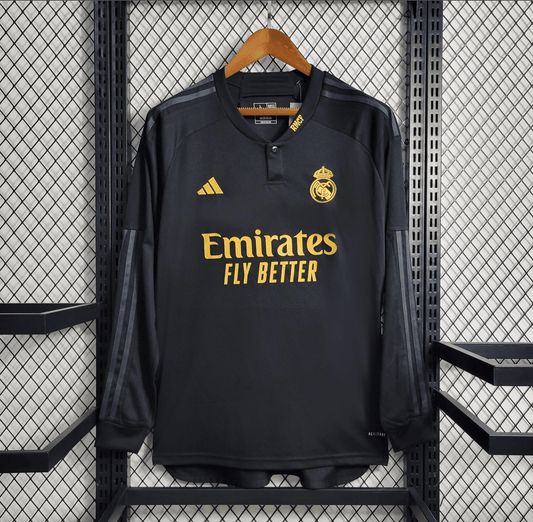 23/24 Real Madrid Black Third Long Sleeve Jersey