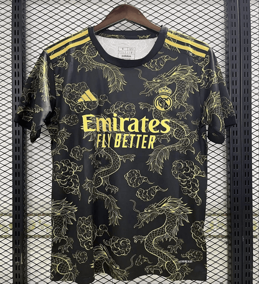 23/24 Real Madrid Black/Yellow Dragon Jersey