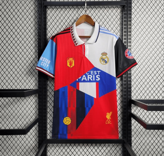 23/24 Real Madrid x Liverpool x PSG x Manchester United World Most Valuable Team Jersey