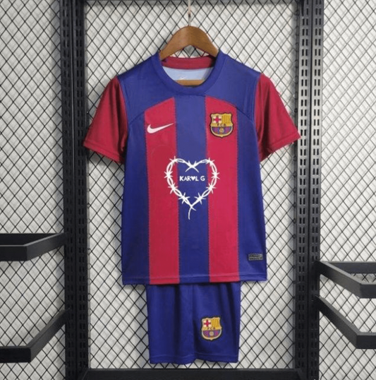 23/24 Barcelona Kids x KAROL G Home Jersey