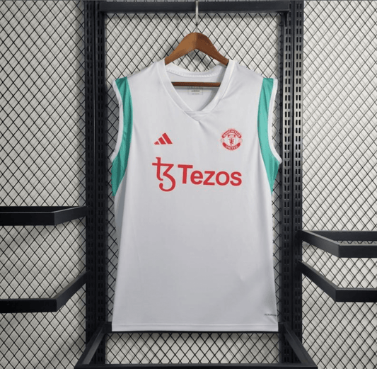 23/24 Manchester United White Training Vest Jersey