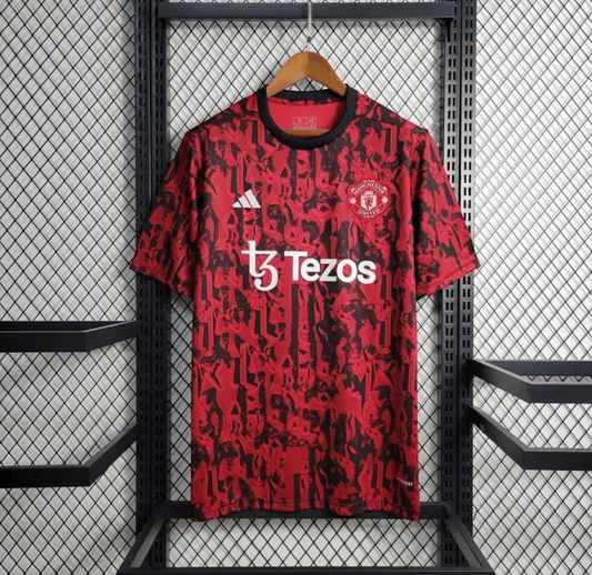 23/24 Manchester United Red Black Training Jersey