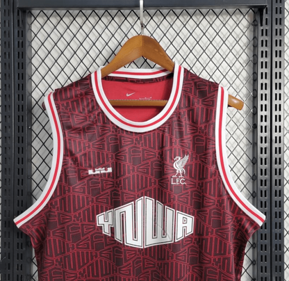 22/23 Liverpool x Lebron Vest Wine Color Jersey