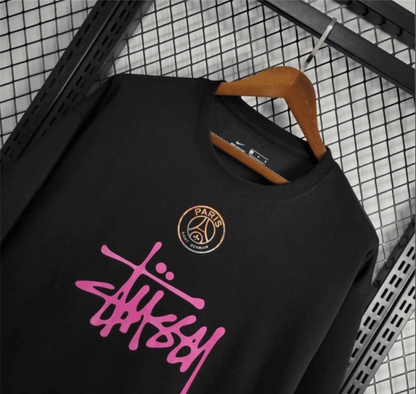 25/26 PSG STUSSY Black Sweatshirt