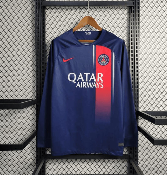 23/24 PSG Home Long Sleeve Soccer Jersey