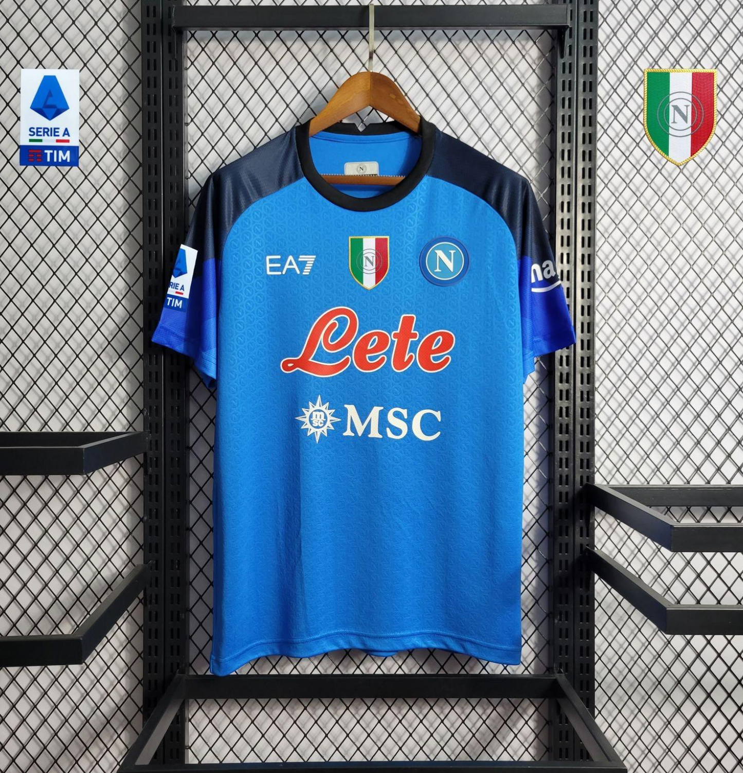 22/23 SSC Napoli Home Jersey With Scudetto Full Patch