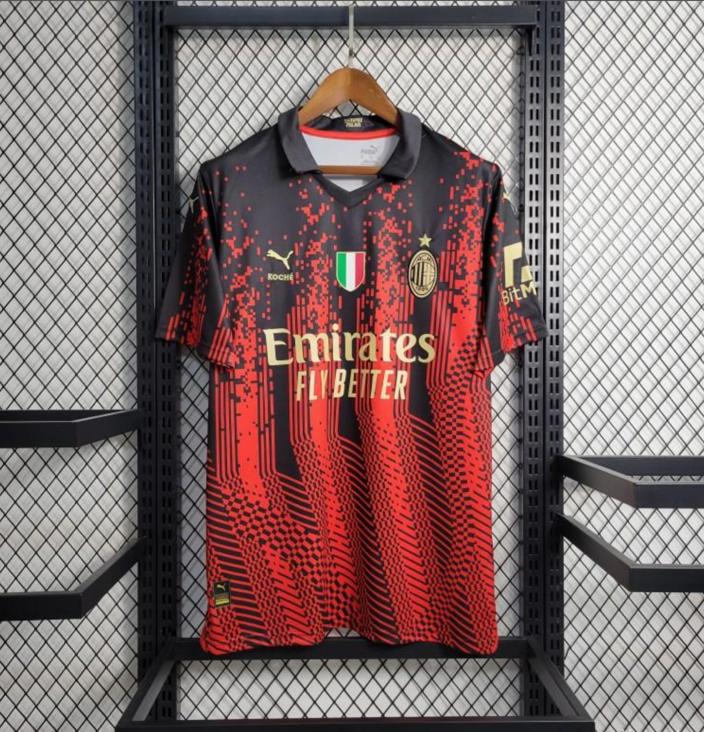 22/23 AC Milan Forth Black Red Jersey