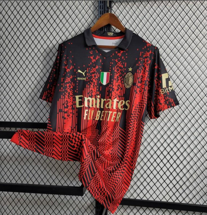 22/23 AC Milan Forth Black Red Jersey