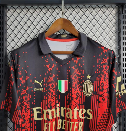 22/23 AC Milan Forth Black Red Jersey