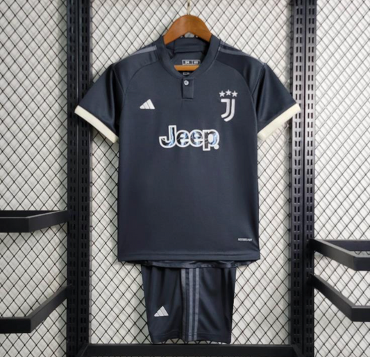 23/24 Kids Juventus Third Black Jersey