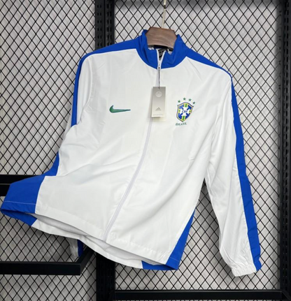 Retro 1994 Brazil White Windbreaker