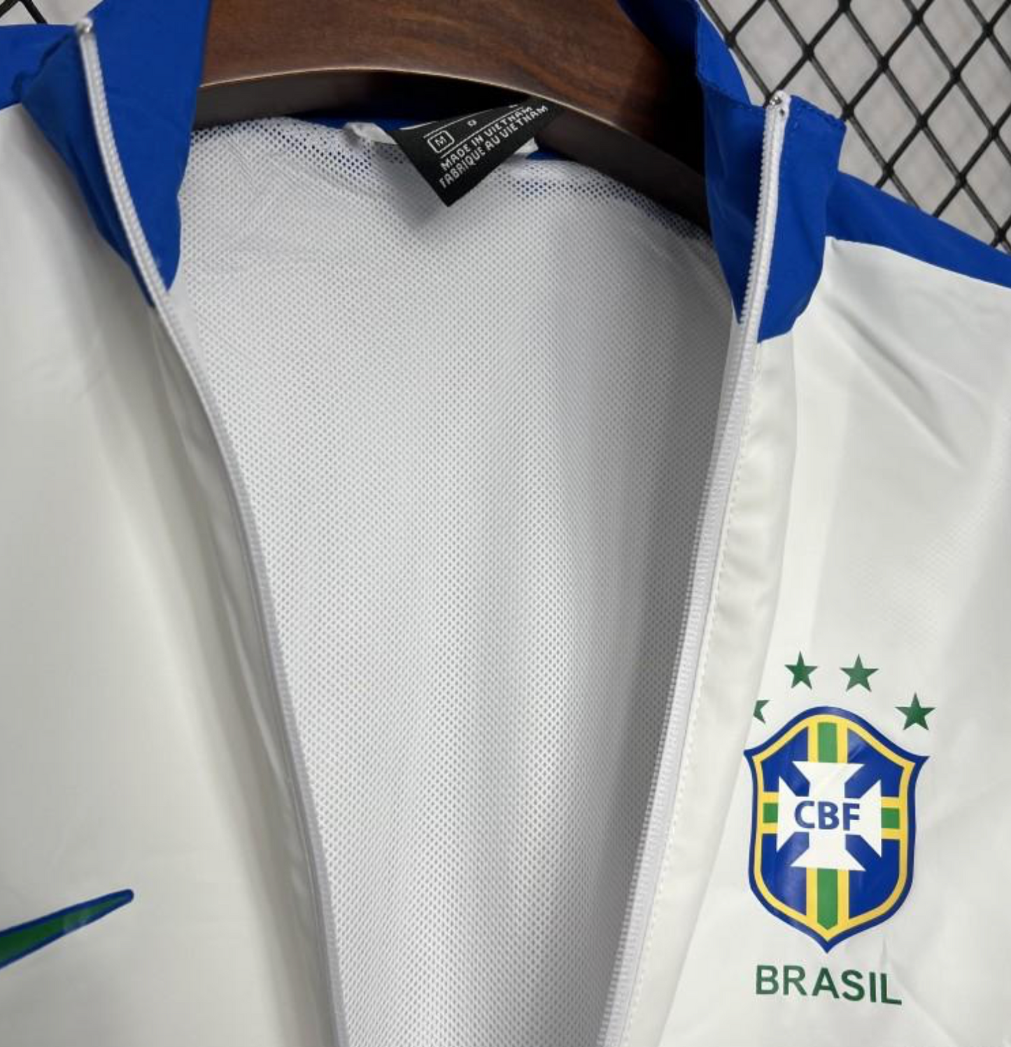 Retro 1994 Brazil White Windbreaker