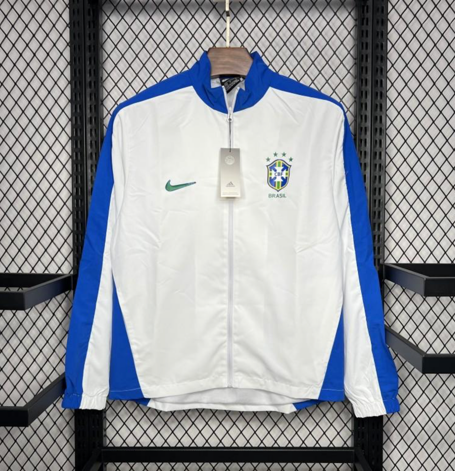 Retro 1994 Brazil White Windbreaker