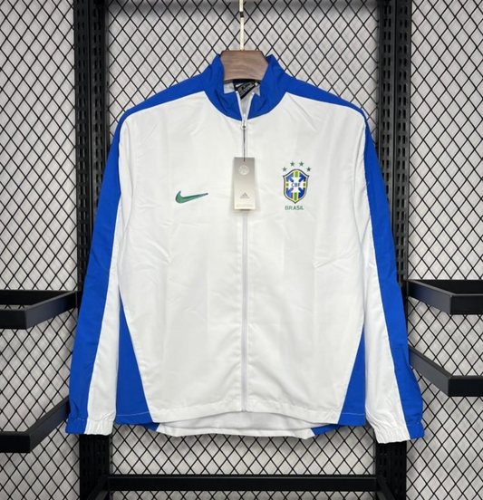 Retro 1994 Brazil White Windbreaker