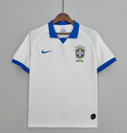 Retro 2019 Brazil Away White Jersey