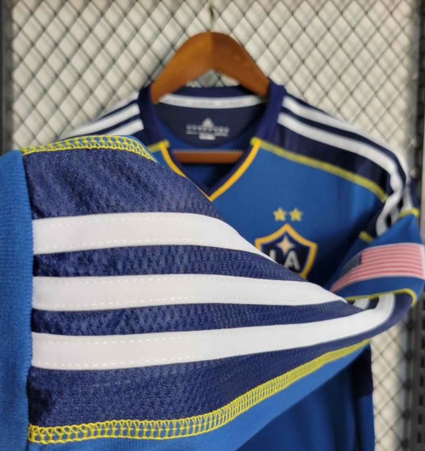 Retro 11/12 La Galaxy Long Sleeve Away Blue Jersey