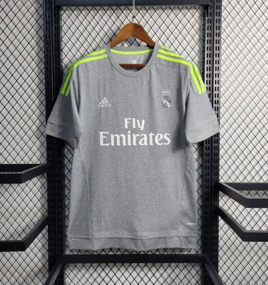 Retro 15/16 Real Madrid Away Grey Soccer Jersey