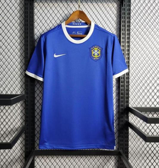 Retro 2006 Brazil Away Blue Jersey