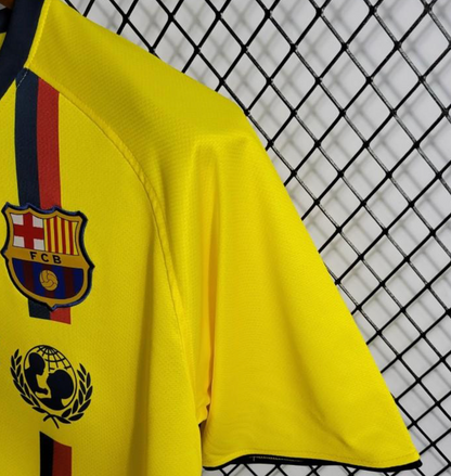 Retro 08/09 Barcelona Away Yellow Jersey