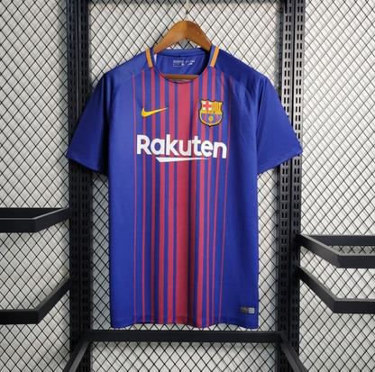 Retro 17/18 Barcelona Home Soccer Jersey