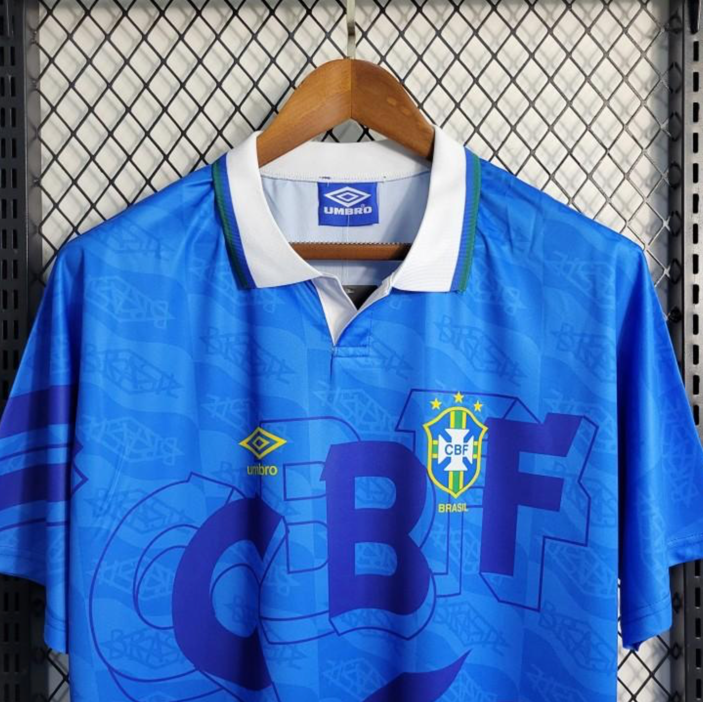 Retro 1992 Brazil Away Blue Jersey