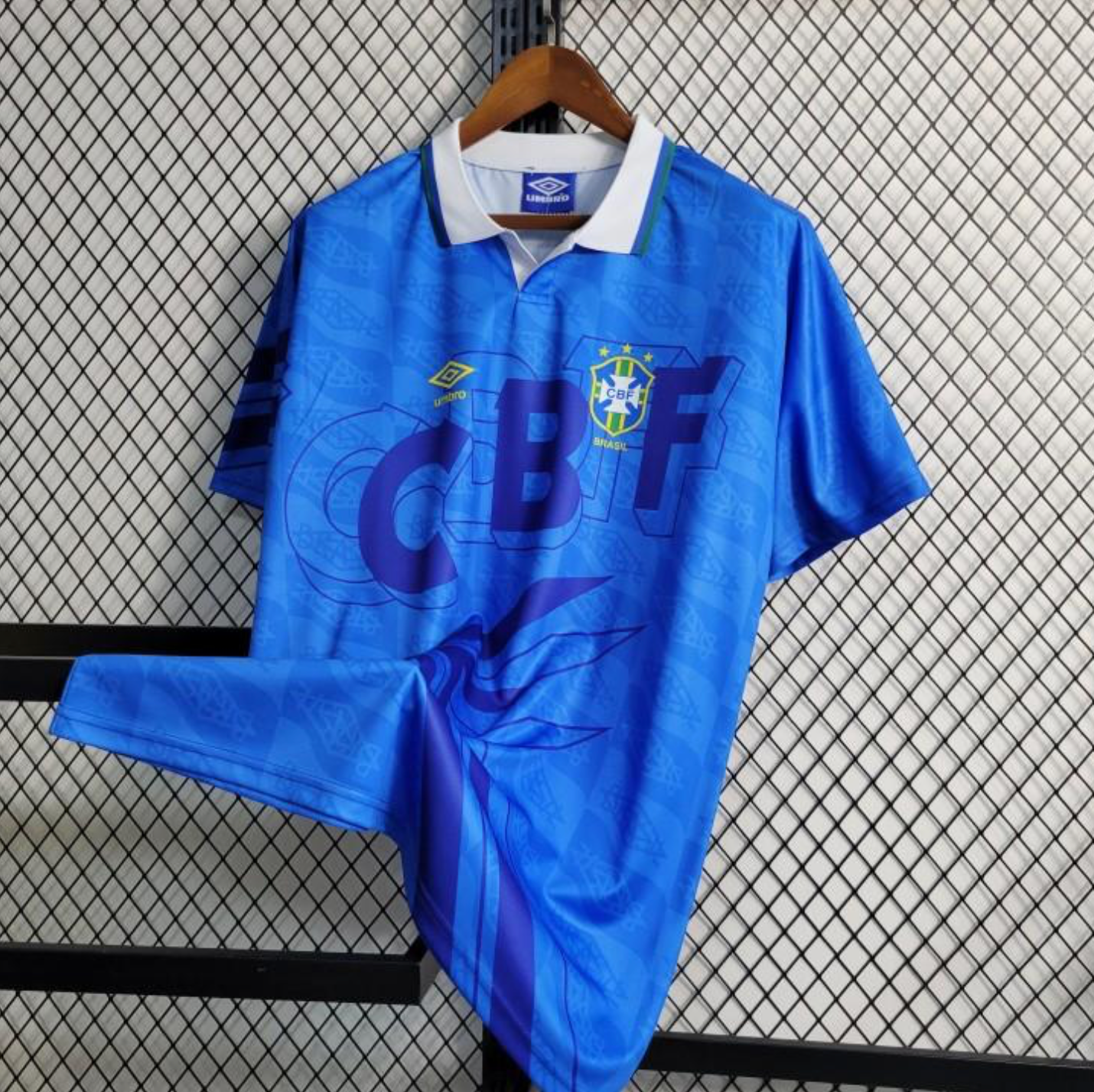 Retro 1992 Brazil Away Blue Jersey