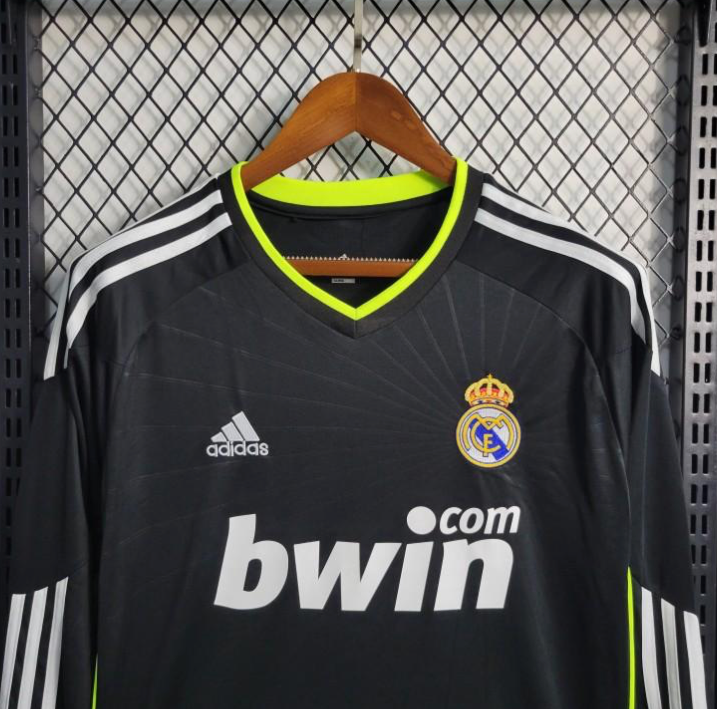 Retro 10/11 Real Madrid Away Black Long Sleeve Soccer Jersey