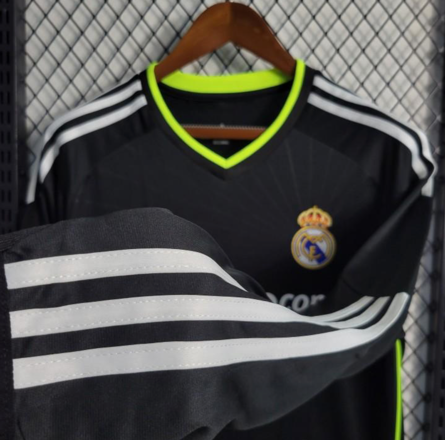 Retro 10/11 Real Madrid Away Black Long Sleeve Soccer Jersey